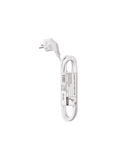 Connection cable 2,5 m grounded white