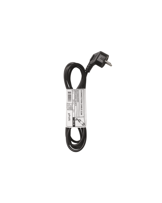 Connection cable 2,5 m grounded black